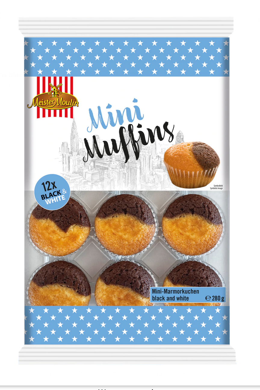 MEISTER BLAC&WHITE MUFFINS 12KPL 280G